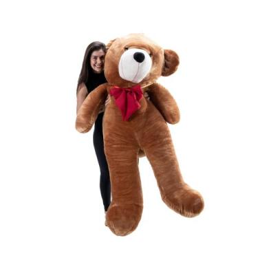 Imagem de Urso Teddy de Pelúcia Grande 1,40 Metro Gigante - LuckBaby, Mel