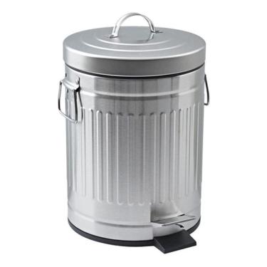 Imagem de Lixeira Ferro Street 5L Banheiro Cozinha Inox - Branco