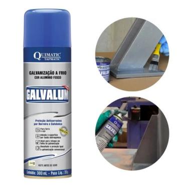 Imagem de Galvalum Galvanização Frio Aluminizada Spray 300 ml Quimatic