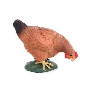 Imagem de Estatueta realista de galinha em PVC, modelo animal, brinquedo educaci