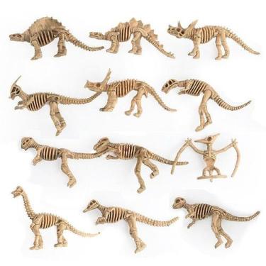 Imagem de Conjunto de minibonecos de esqueleto de dinossauro, 12 unidades  Reali