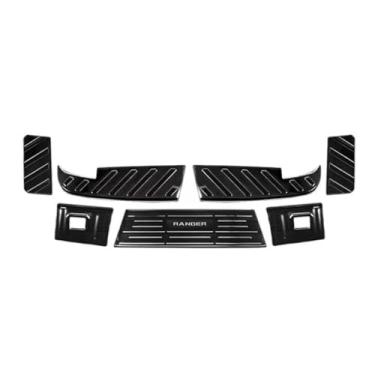 Imagem de Protetor de para-choque traseiro para Ranger Pickup 2019-2025, protetor de porta-malas em aço inoxidável cinza, antiderrapante e antirriscos