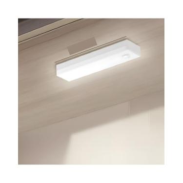 Imagem de Luminária LED 20 cm Branco Frio com Sensor de Movimento, Recarregável USB e Instalação Fácil – Iluminação Automática Sem Fio