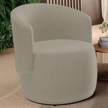 Imagem de Poltrona Decorativa Aisha Orgânica Veludo Bege - Desk Design