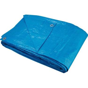 Imagem de Lona de Polietileno Azul 4m x 4m 100 Micras Vonder Leve