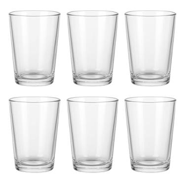 Imagem de Jogo de Copos de Vidro 200ml Kit 6 Peças Transparente Clean Resistente Base Reforçada Ideal para Água Suco Refrigerante Uso Diário Cozinha Mesa Posta (Incolor, 200ml, Liso)
