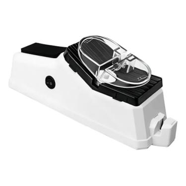 Imagem de Amolador e Afiador Elétrico de Facas com Cabo e Fonte Bivolt – Afiador Automático de Alta Precisão para Cozinha e Churrasco