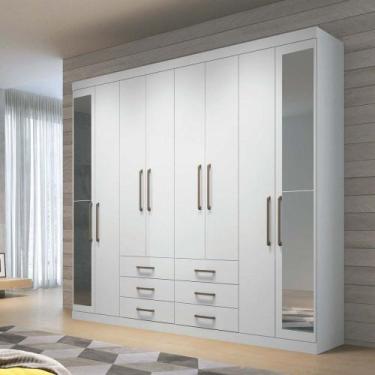 Imagem de GuardaRoupa Casal com Espelho 8 Portas 6 Gavetas 238,80cm Master Santo