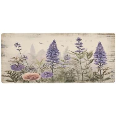 Imagem de Wassud Lavender(3) mousepad para jogos com base de borracha antiderrapante, mouse pad longo com borda costurada, à prova d'água, grande mesa para escritório, casa, 80 x 39,9 cm
