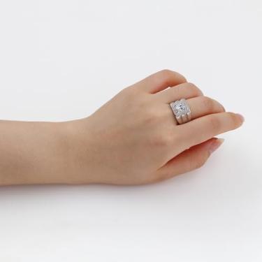 Imagem de Anel masculino retrô hip hop banhado a ouro – pulseira de zircônia cúbica quadrada ousada, joia moderna masculina elegante para festas, clubes e uso diário YC6517, Latão, Sem pedra preciosa