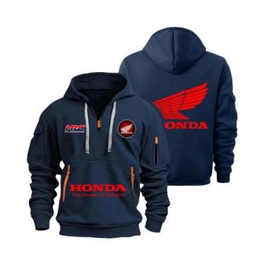 Imagem de Moletom Unissex Com Zíper Frontal E Bolso Moda Esportiva Para Homens E