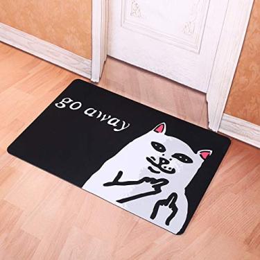 Imagem de Tapete de Porta Divertido Antiderrapante Borracha Piso Interior Decoração Criativa Casa Humorística Personalidade resistente Poliéster