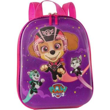 Imagem de Mochila Infantil Patrulha Canina Tamanho P - Roxa - Max Toy