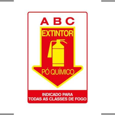 Imagem de Placa De Sinalização Extintor ABC Pó Químico 20x30 Ekomunike - X-715 F