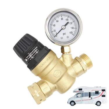 Imagem de Regulador Ajustável de Pressão da Água | Latão Ajustável,Filtro De Água Com Válvula Redutora,Para Reboque Campismo AutoRedutor De Pressão