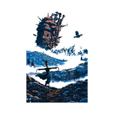 Imagem de Pôster Em Tela Do Castelo Andante De Howl Da Studio Ghibli, Arte Retrô