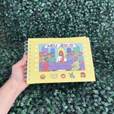 Imagem de Livro de colorir cristão Meu Jesus 50 páginas histórias da Bíblia Capa