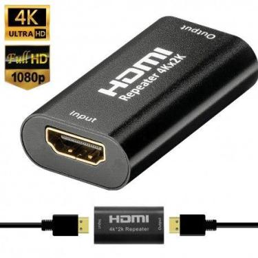 Imagem de Repetidor Emenda Hdmi Fêmea x Fêmea 4K 2K Tv Amplificador Sinal 30 Met