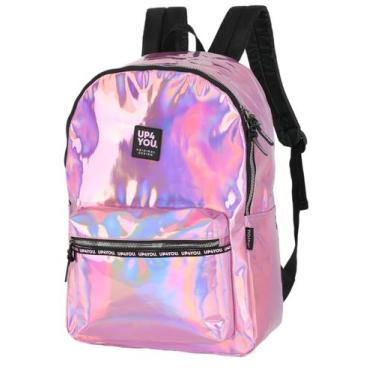 Imagem de Mochila Notebook Feminina UP4YOU Holografica, PINK