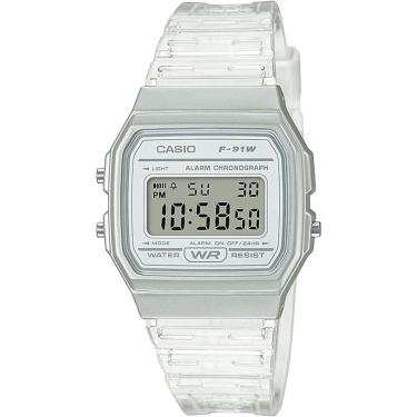 Imagem de Relógio Casio Feminino Ref: F-91ws-7df Vintage Digital Transparente