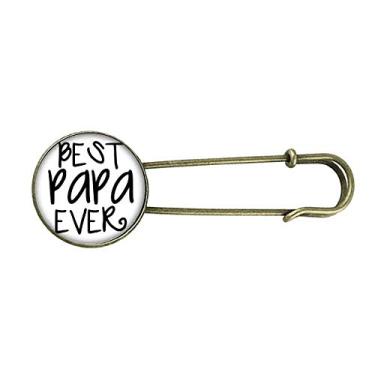 Imagem de Broche de metal retrô Bless Father Best Papa Ever Words