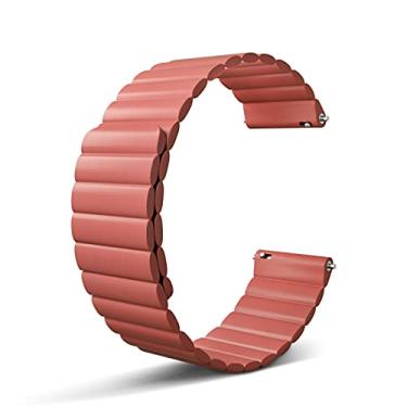 Imagem de Pulseira magnética para relógio, pulseira de silicone para smartwatch de 20 mm e 22 mm, pulseira de liberação rápida, fecho magnético ajustável, compatível com Galaxy Gear S2, S3, GT2, Fenix 5S Plus