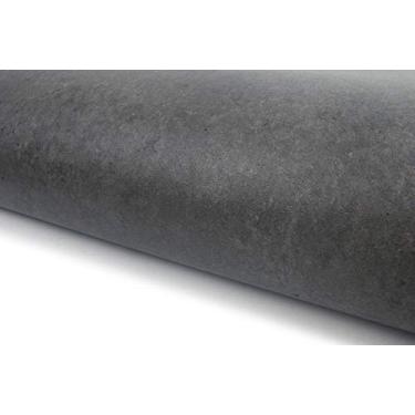 Imagem de Papel de parede de pedra de mármore (61 cm x 199 cm, textura de concreto, cinza escuro) vinil removível à prova d'água e amigável ao locatário decoração de casa para armários estante gaveta móveis de