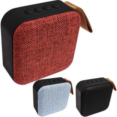 Imagem de Mini Caixinha de Som Quadrada Portátil Bluetooth Usb Mp3 Sd Rádio Fm A