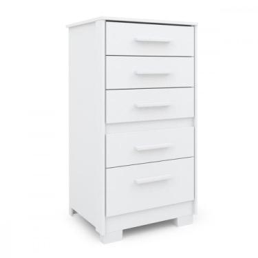 Imagem de Comoda Gaveteiro Primacy 5 Gavetas Branca Batrol, Branco