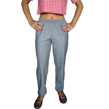 Imagem de Calça Feminina Soltinha Elástico Lisa Viscolycra Pp ao Plus Size - Peq