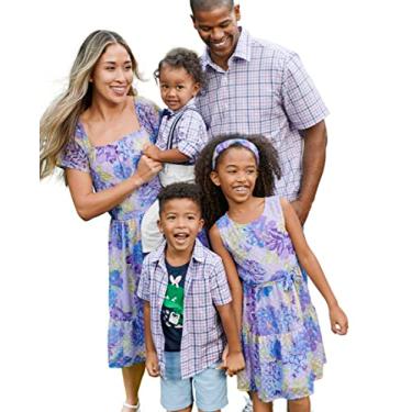 Imagem de The Children's Place Roupas infantis para a família, mamãe e eu, pai e filho, bebê, coleção de festa roxa, Vestido para bebê/criança pequena, 2 Anos