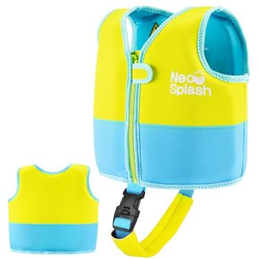 Imagem de Colete de natação infantil de neoprene com alça de segurança ajustável para idades de 1 a 3 e 3 a 6 anos (KS-GB, 1-3)