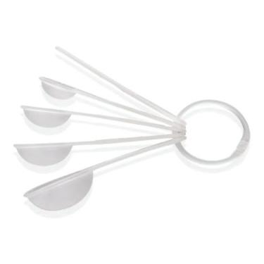 Imagem de Conjunto 4 Colheres Medidora Plástico Sanremo Sr806, Branco