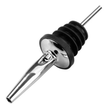 Imagem de Bico Dosador Aço Inox e Silicone Garrafa Azeite e Vinagre - Unyhome