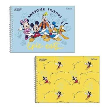 Imagem de Starschool – Caderno de Cartografia espiral Mickey Disney | 80 Folhas Lisas | Capa dura para desenho, arte e projetos clássicos