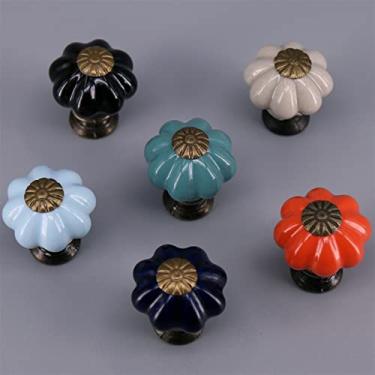 Imagem de Puxador de armário de cerâmica, design de puxador de gaveta puxador de porcelana puxador de porta de armário puxador de móveis 1 peça (A)