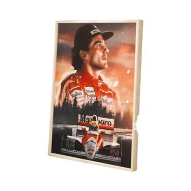 Imagem de Ayrton Senna Classic Vintage HD Qualidade Retro Wall Art Poster Para D