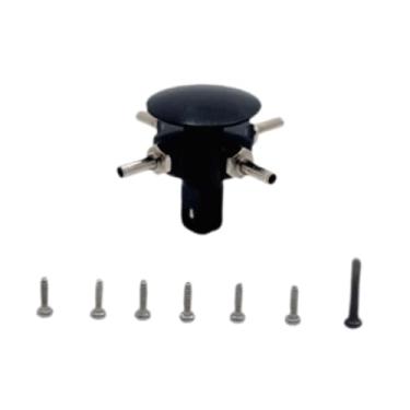 Imagem de YIJU Cabeça do rotor RC Substituição Fácil Instalação Leve Reparo Alumínio Portátil Funcional Acessórios para helicóptero RC com parafusos, Preto