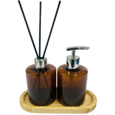 Imagem de Kit Lavabo (Porta Sabonete Líquido + Difusor de Ambiente) - 400ml - Dó