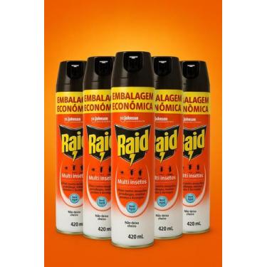Imagem de Kit 6 Inseticidas Raid Multi Insetos Base De Agua 420 Ml
