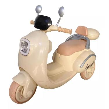 Imagem de Moto Elétrica Scooter Lemn 6V Bege Infantil 1249 - Bang Toys