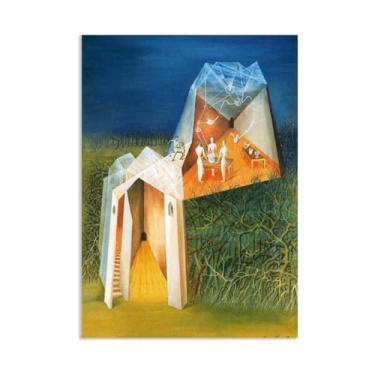 Imagem de Zeichn8u Remedios Varo Arte Surrealismo Pôsteres Torre Centauro Reproduções de Pintura de Paisagem em Tela Remédios Varo Arte de Parede para Sala de Estar Decoração de Parede de Casa 85 x 60 cm Pôster