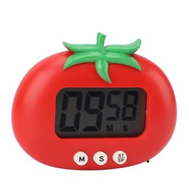 Imagem de Yosoo Timer de Tomate Fofo, Grande Timer de Contagem Regressiva de Exibição LCD Inclui Suporte Dobrável para o Penduramento para As Salas de Jogo das Escolas de Cozinha