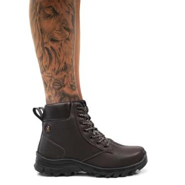 Imagem de Bota Adventure Masculina Coturno Confortável Leve Macio Trabalho Engenheiro Segurança (Café, BR, Adulto, Numérico, 37)
