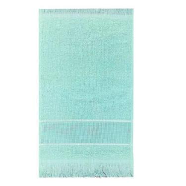 Imagem de Toalha Social Com Franja Para Bordar 23cm x 39cm Valletex, Azul