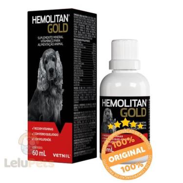 Imagem de Suplemento Vitaminico Hemolitan Gold Vetnil 60ml.