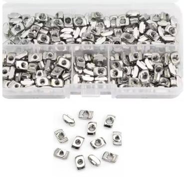 Imagem de Kit 160 Porcas Deslizantes Martelo M3 M4 M5 Inox Para Perfil