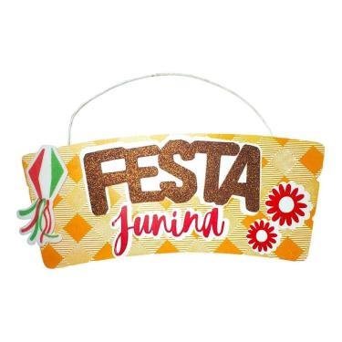 Imagem de Placa Decorativa Festa Junina Mdf