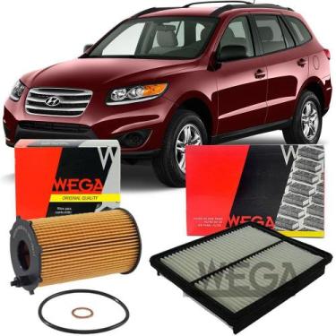 Imagem de Kit filtro ar e oleo - santa fe 2010 a 2012 - kit00979 - WEGA