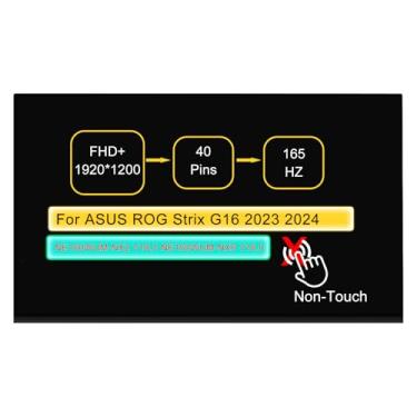 Imagem de Tela de substituição de 16 polegadas para ASUS ROG Strix G16 2023 2024 NE160WUM-NX2 V18.0 NE160WUM-NX6 V18.0 WUXGA 1920x1200 165Hz 40 pinos LCD sem toque